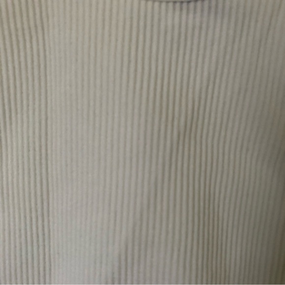 Zara White Ribbed Cut-out tank top (size M-L) - Picture 5 of 6